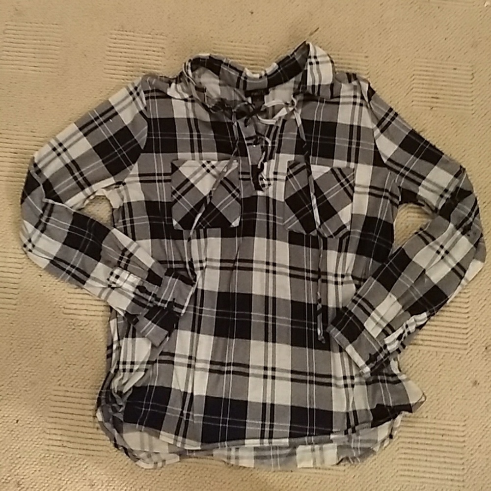 Lace-Up Long Sleeved Shirt